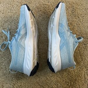 ASICS light blue shoes